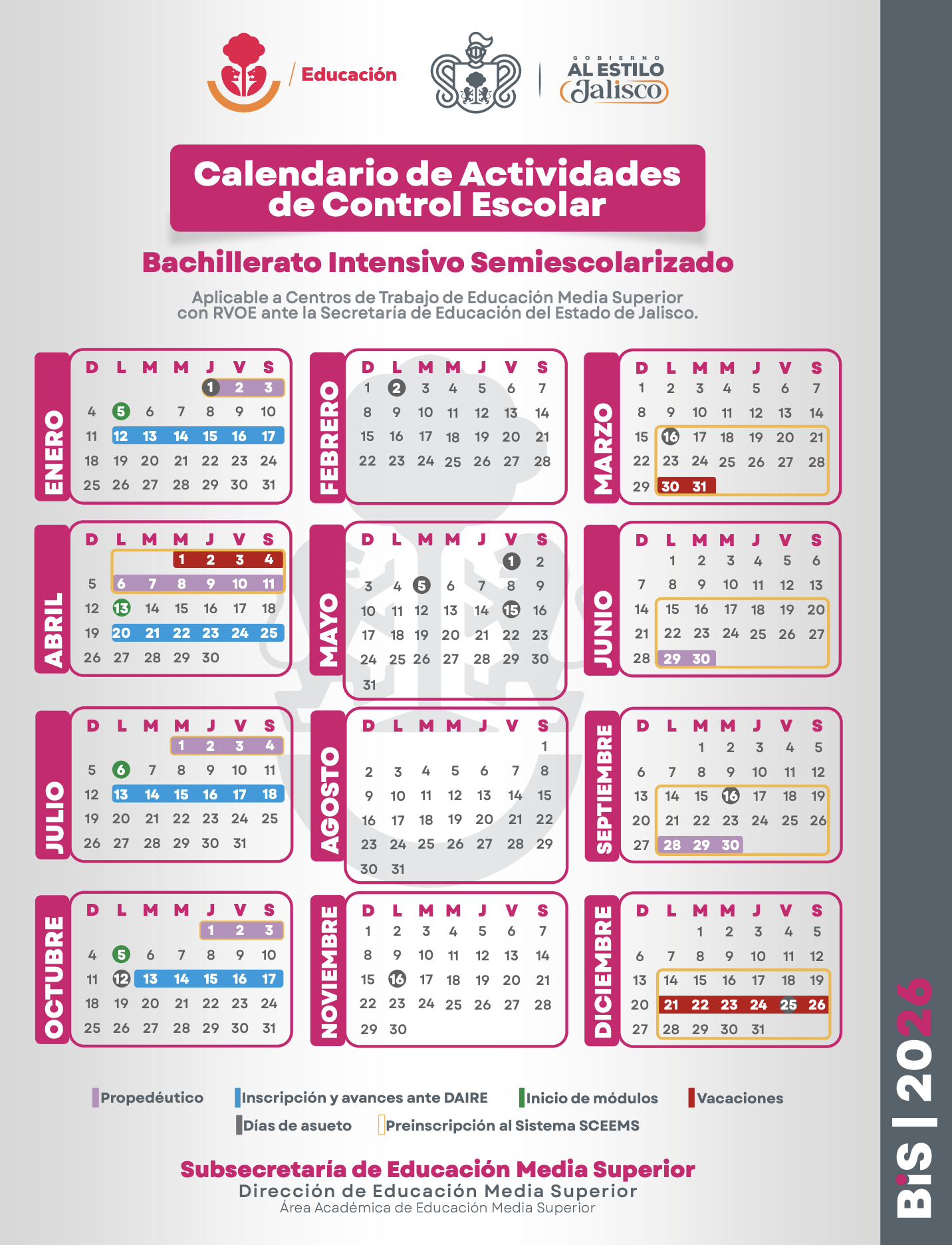 Calendario Bachilleres 2026 a 2027: Fechas Clave y Proceso de Admisión